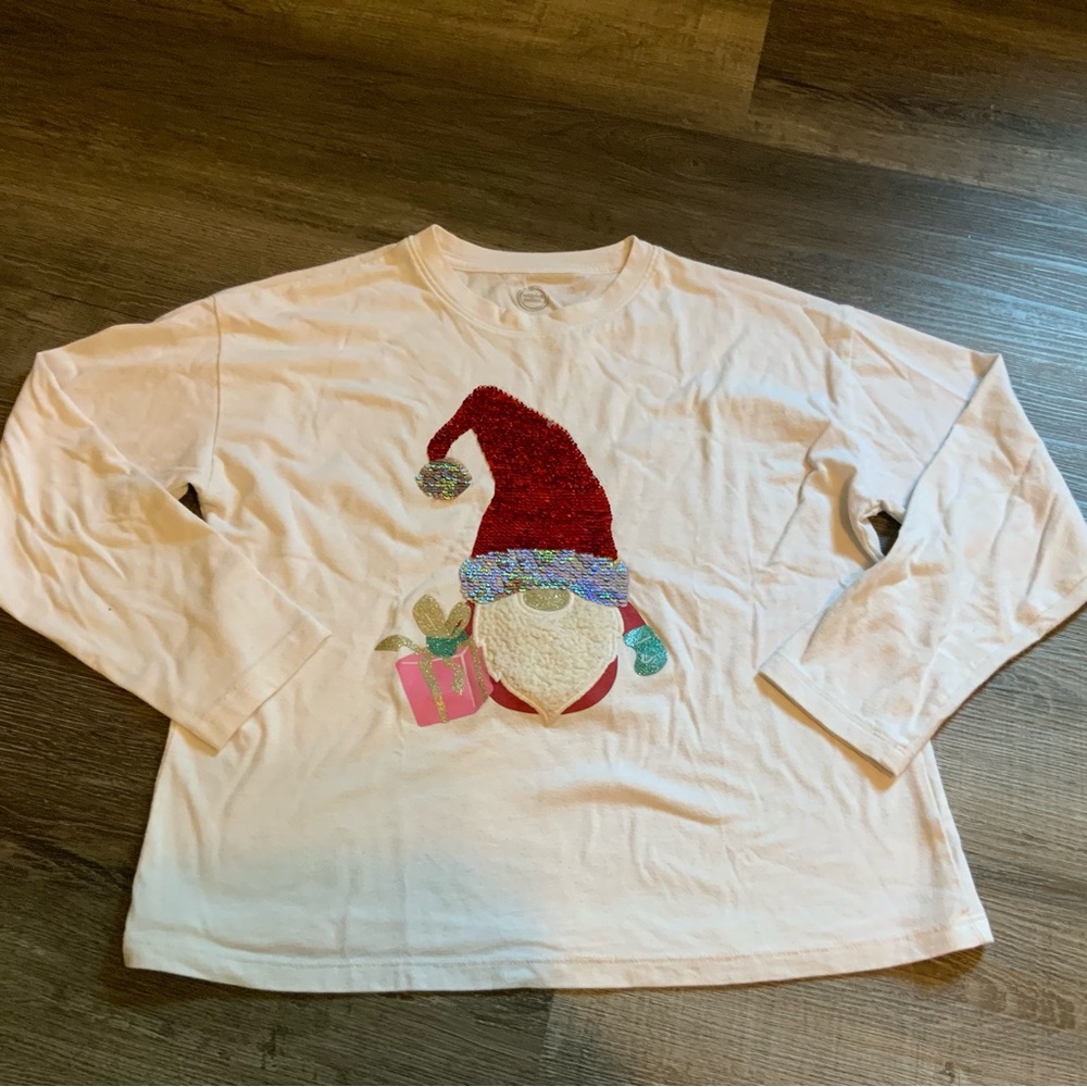 Flippy Sequined Gnome Winter Holiday Shirt